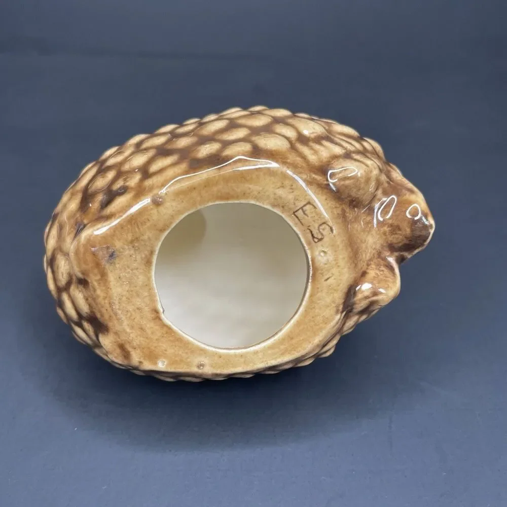 Vintage Brown Quail Looking‎ Down It's back Decorative Figurine Marked ES